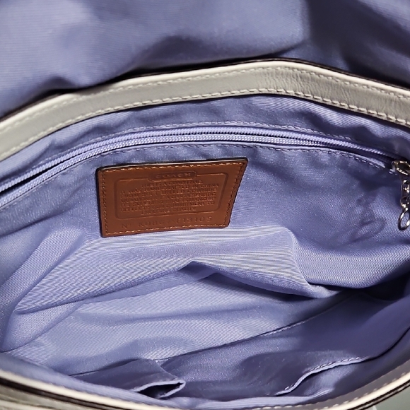 COACH NWOT SOHO  White and Tan Leather Shoulder Bag - Picture 8 of 16